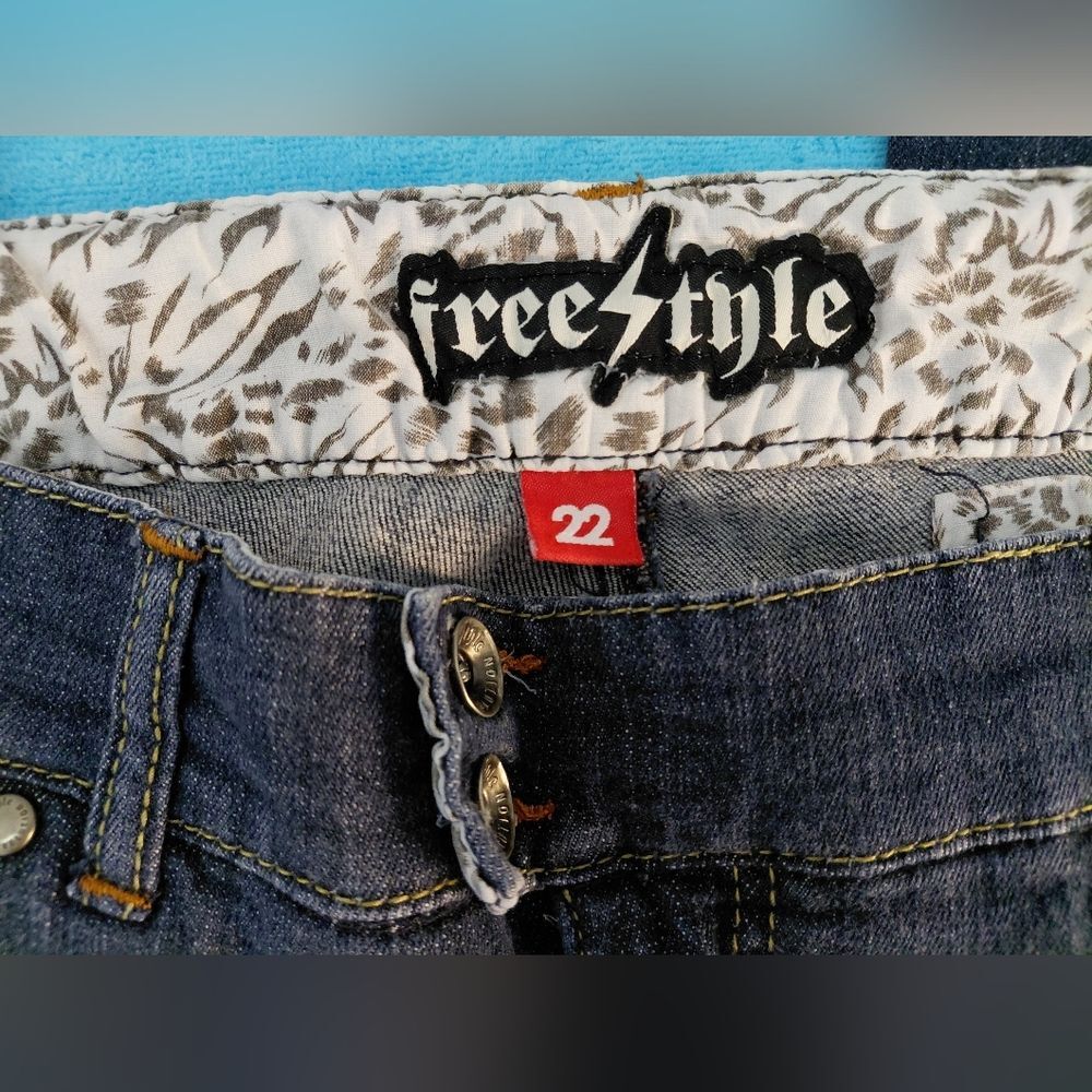 Freestyle Revolution Dark Blue Flare Jeans - Picture 3 of 7
